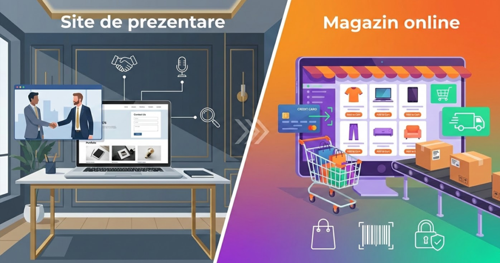 Magazin online vs. Site de prezentare: De ce ai cu adevărat nevoie?